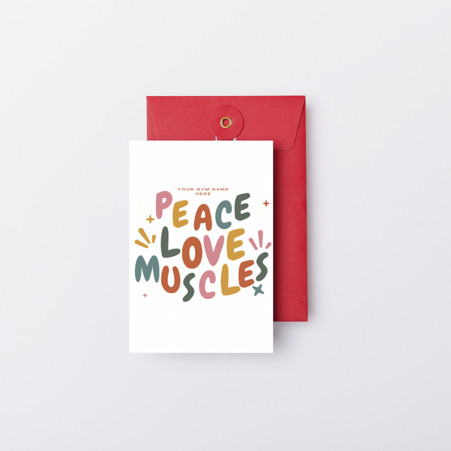Peace, Love, Muscles Design