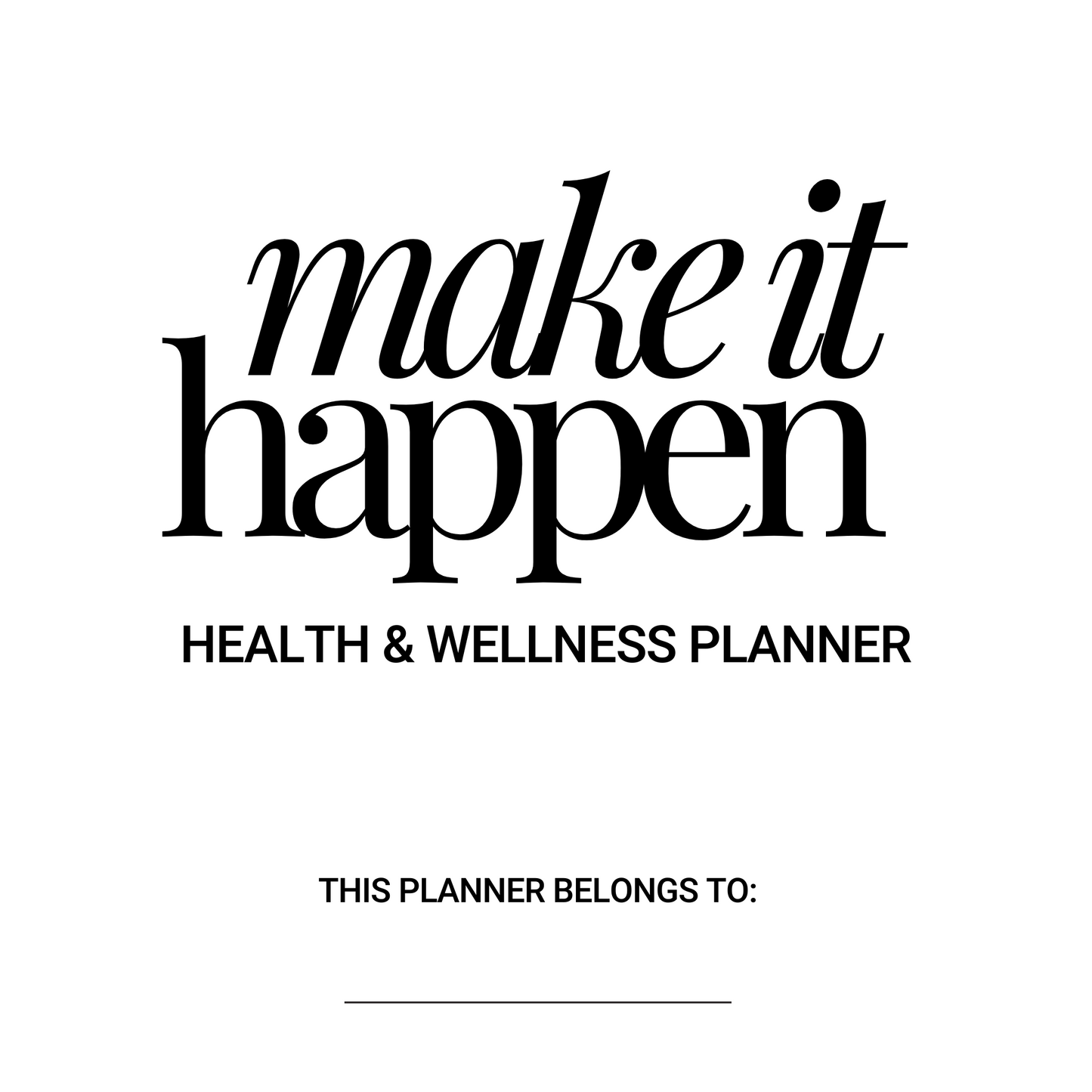 Health & Wellness Planner
