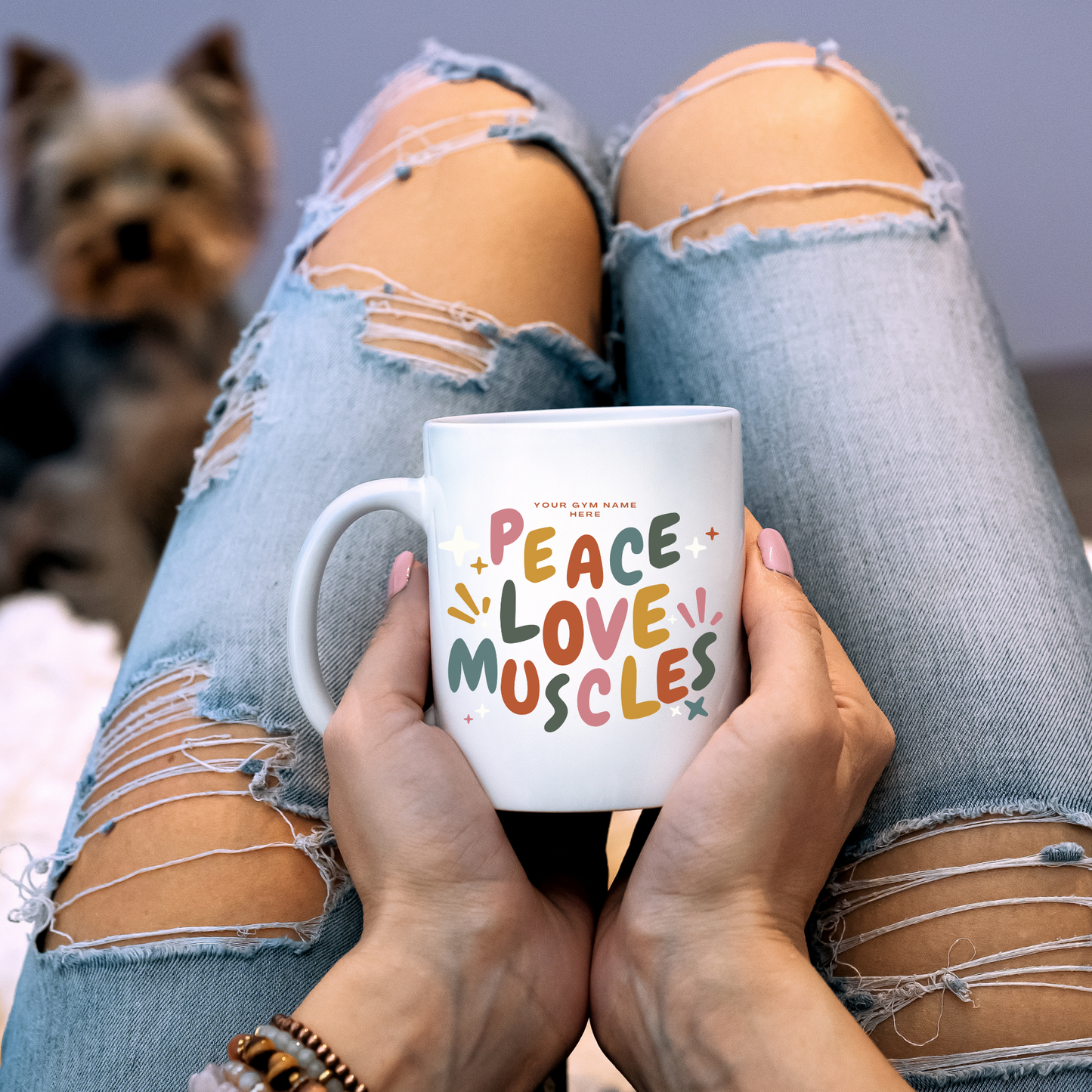 Peace, Love, Muscles Design