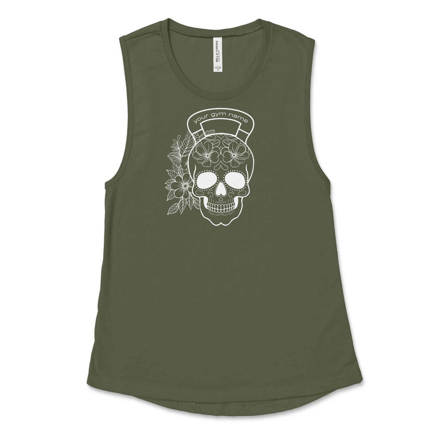 Floral Skull Kettlebell Design