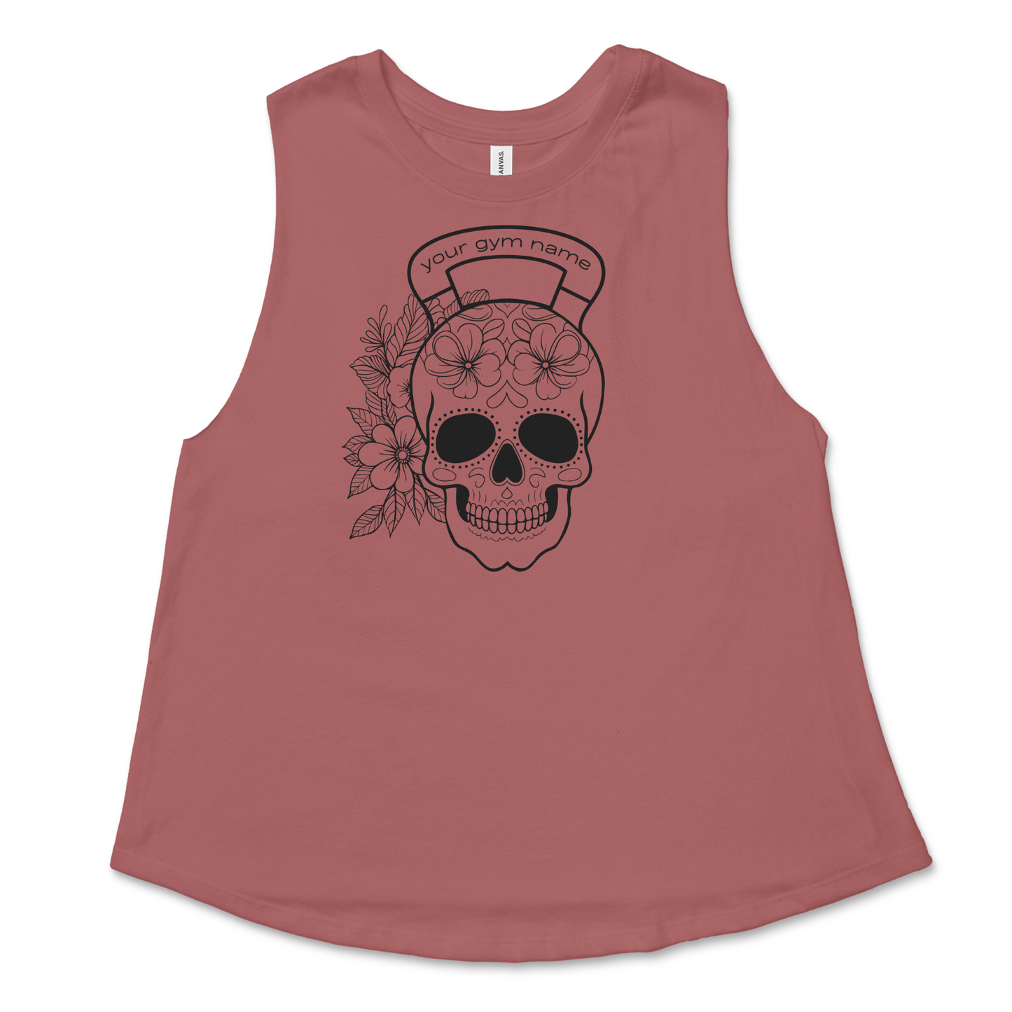 Floral Skull Kettlebell Design