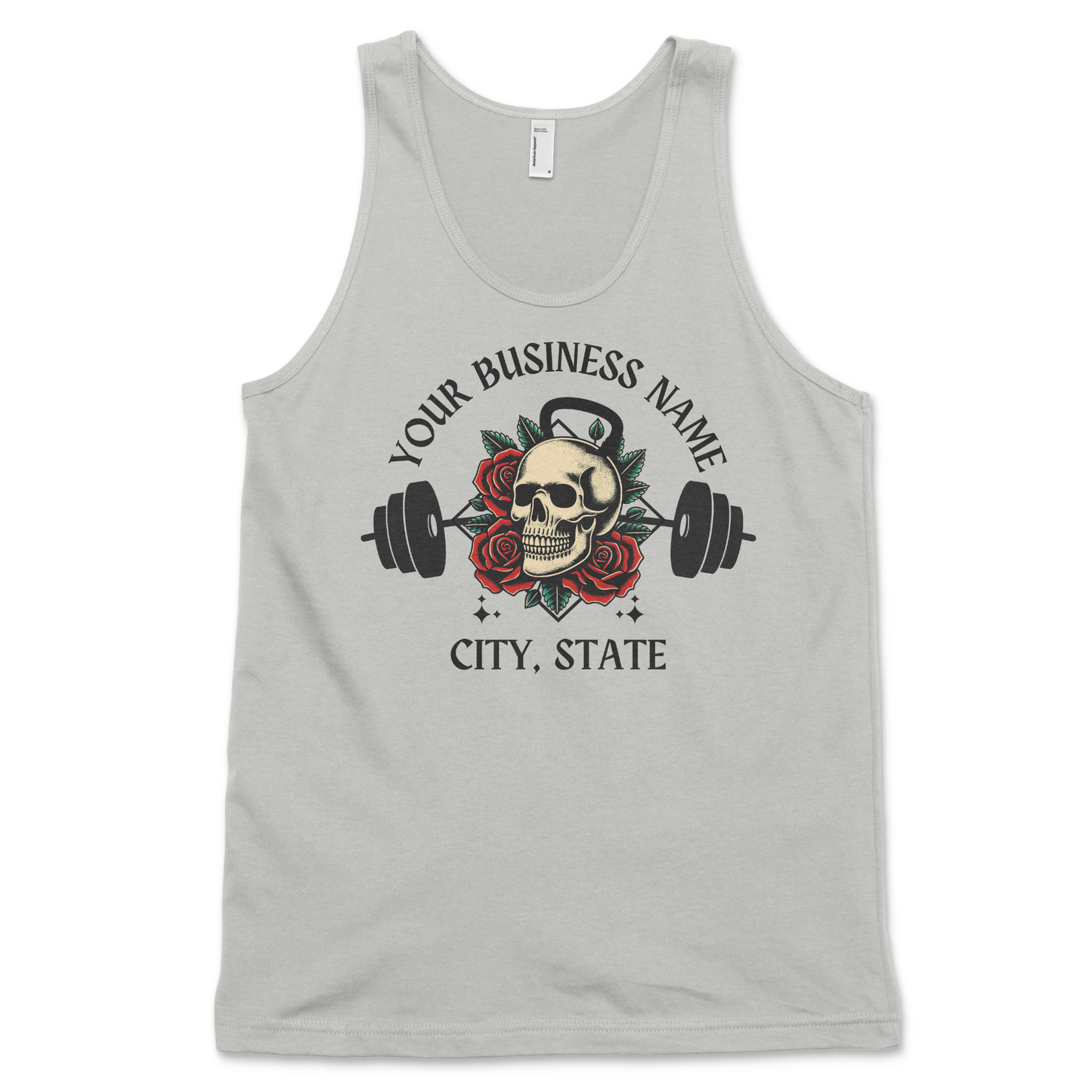 Kettlebell Skull w/ Roses Design