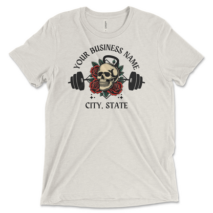 Kettlebell Skull w/ Roses Design